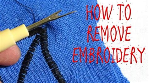 can you get embroidery removed from fabric without damaging it?