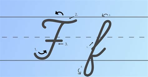 how do you draw an f in cursive